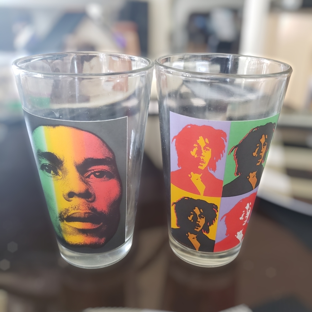 Bob Marley Drinking Glasses